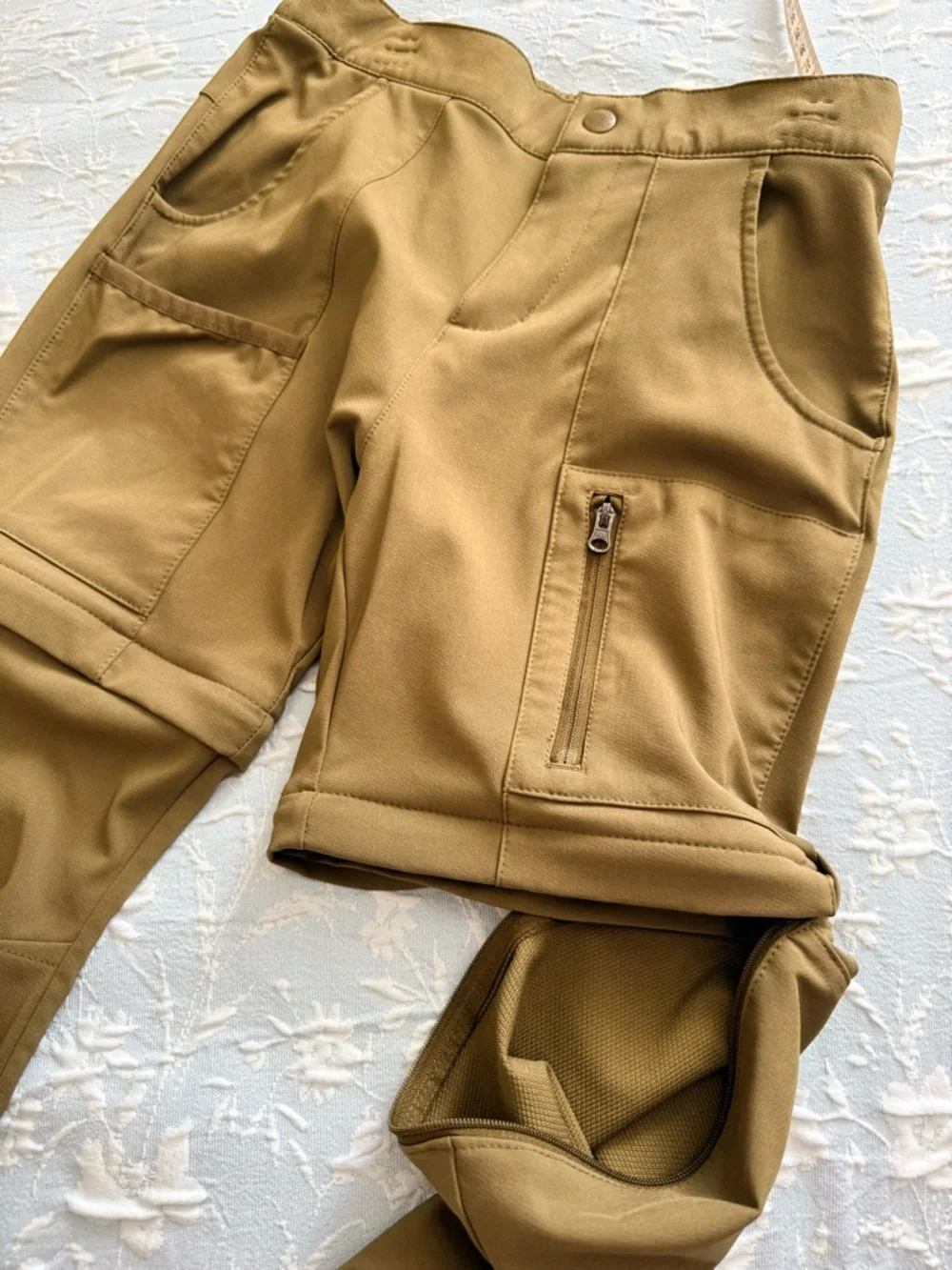 NWOT Columbia Olive Green Kids Convertible Cargo Pants - Picture 12 of 14